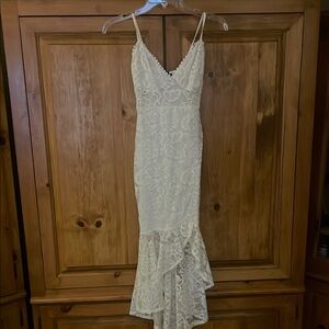 Elegant Lace Ivory Dress